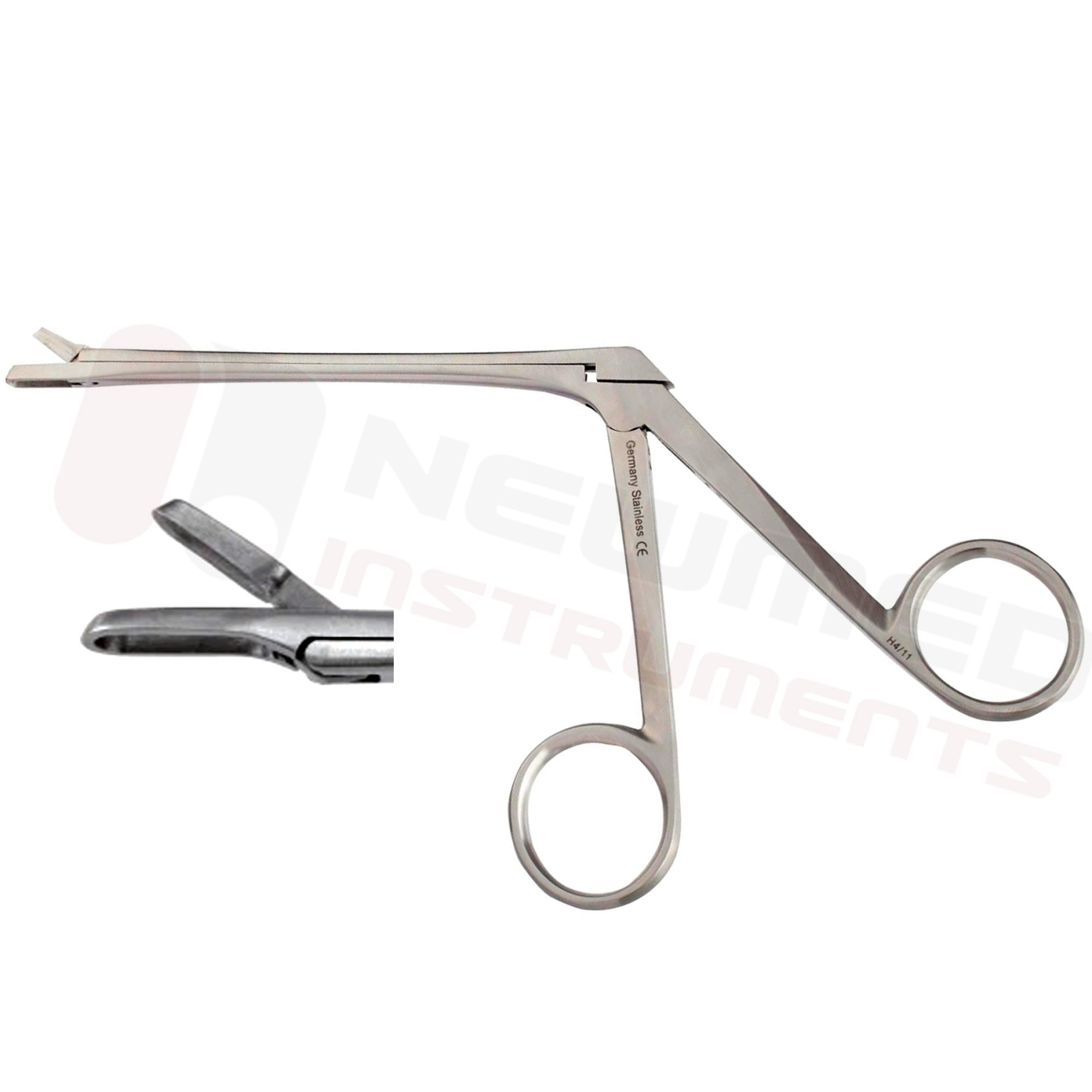 Gruenwald Style Nasal Forceps 4.5" - 2x10mm Tip, ENT Surgical Instrument (Pakistan)